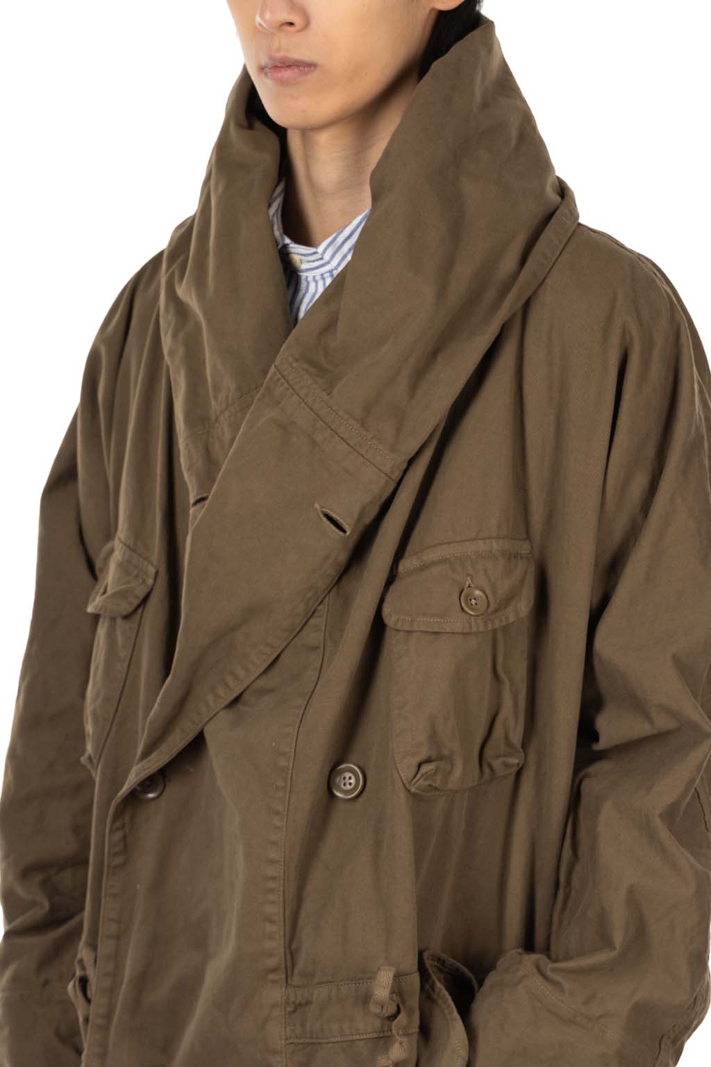 Kapital Katsuragi Cotton Tall RING Coat - Khaki