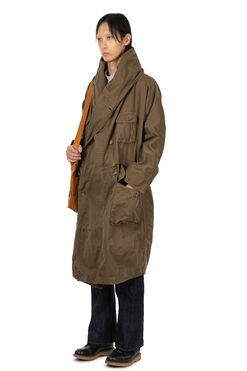 Kapital Katsuragi Cotton Tall RING Coat - Khaki