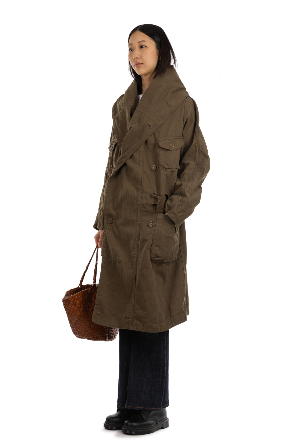 Kapital Katsuragi Cotton Tall RING Coat - Khaki