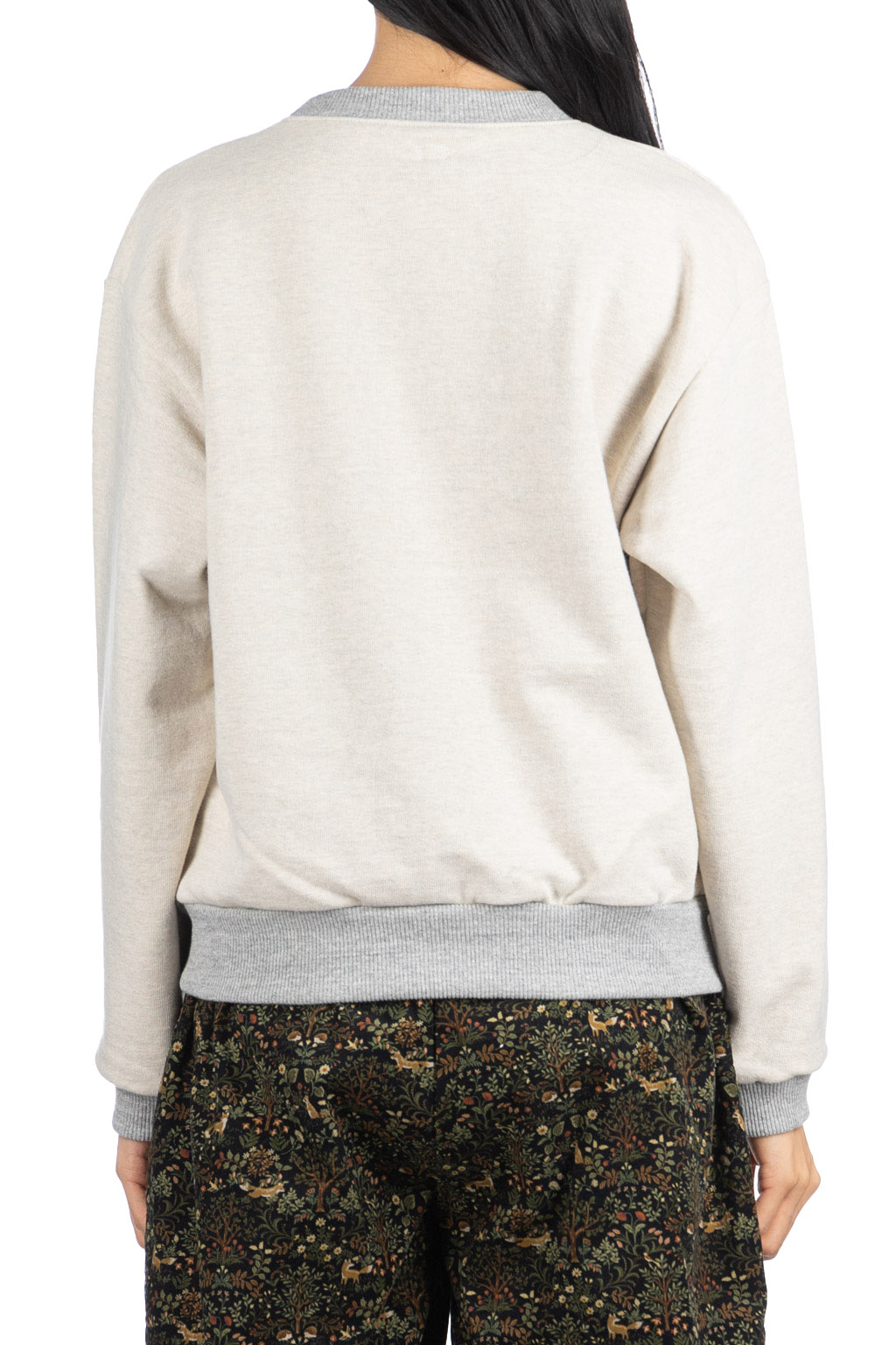 Kapital - Knit Crew Sweatshirt (PECKISH Little Bear) - Natural x Grey