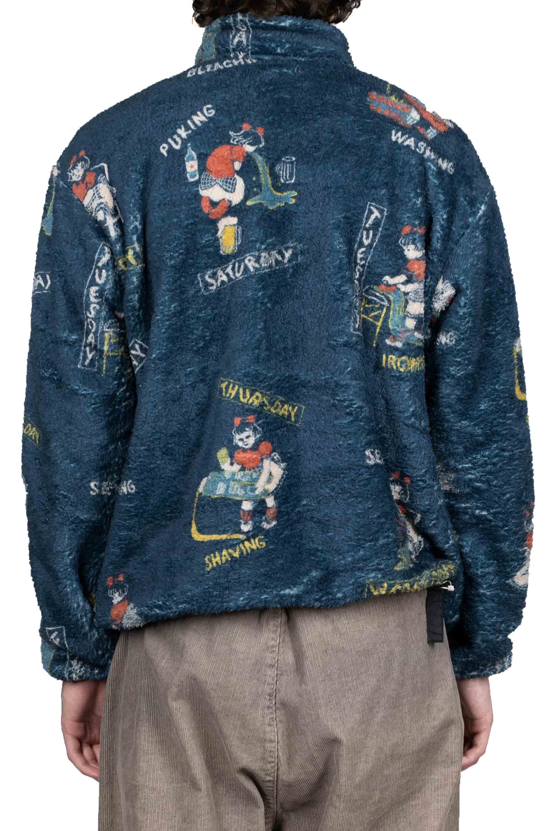 Kapital Kountry Calendar Fleece Pullover  - Navy
