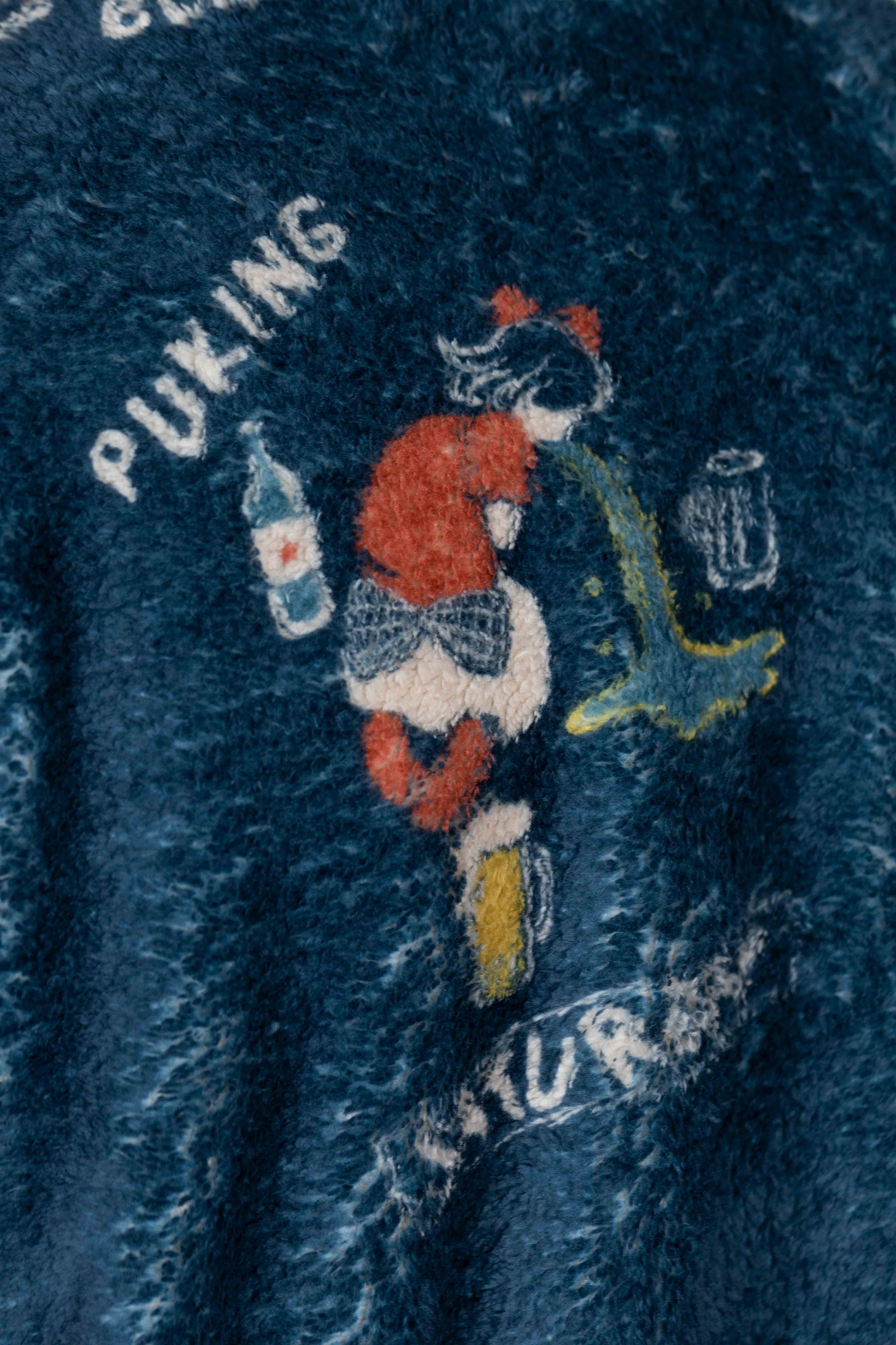 Kapital Kountry Calendar Fleece Pullover  - Navy
