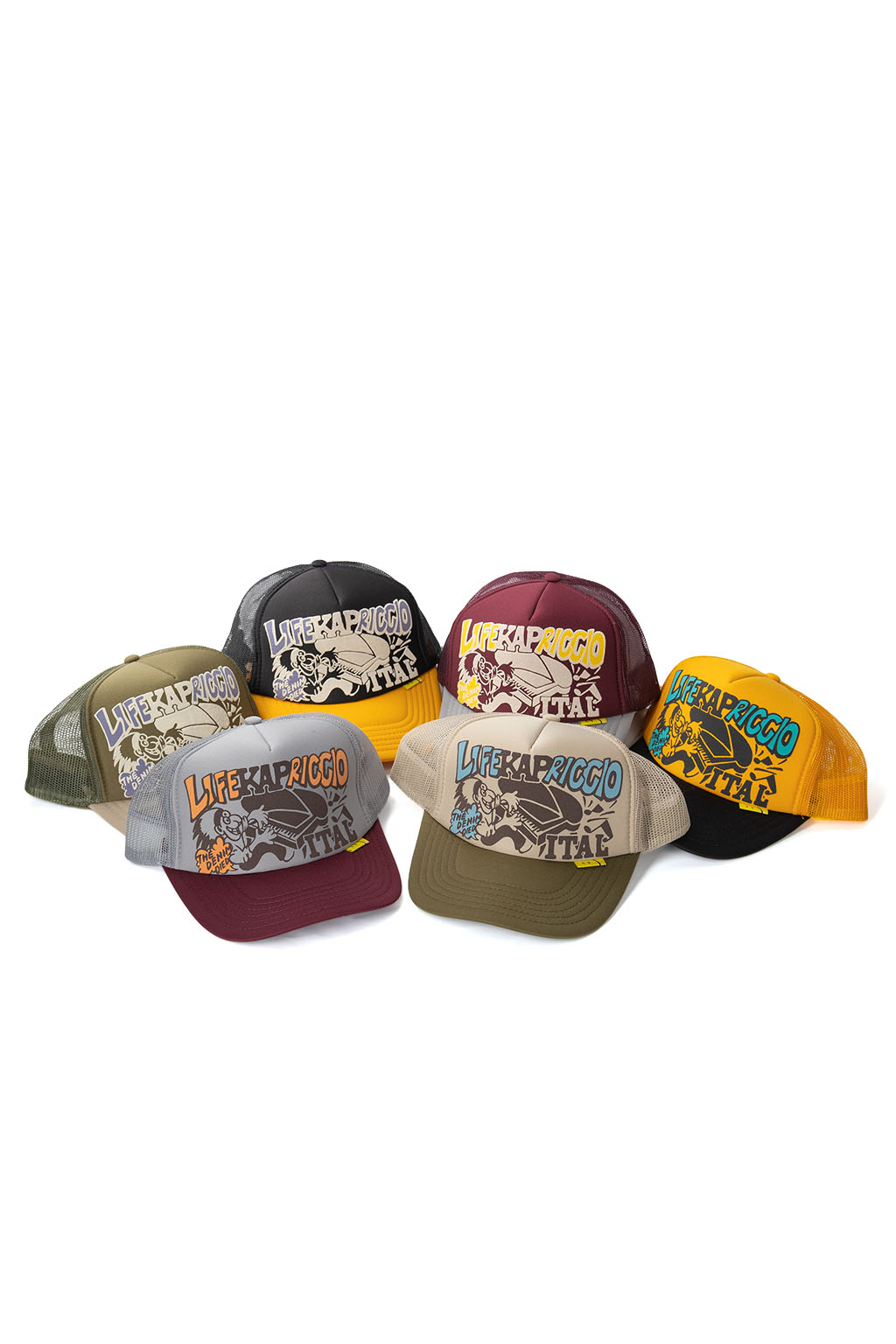 KAPITAL キャップ KAPITAL Pearl Clutcher Printed Canvas and Mesh Trucker Cap