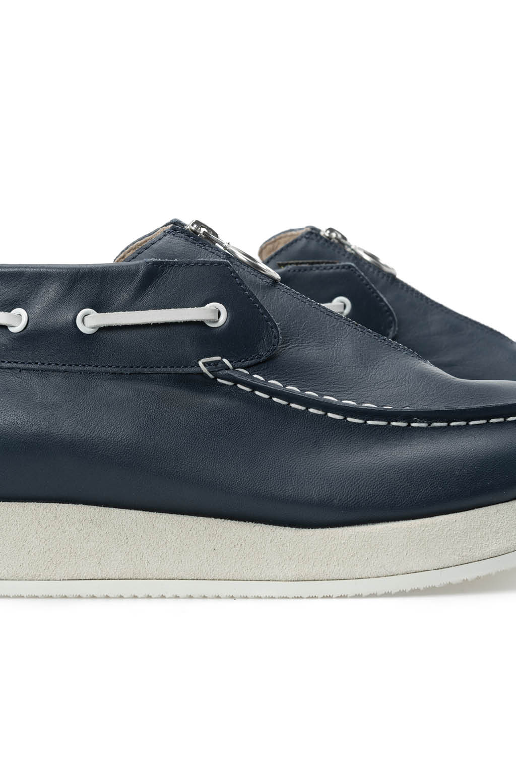 Kapital - Leather ZIP Deck Sneaker - Navy