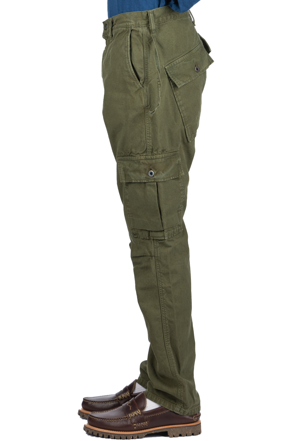 Kapital Light Canvas RINGOMAN Cargo Pants - Khaki
