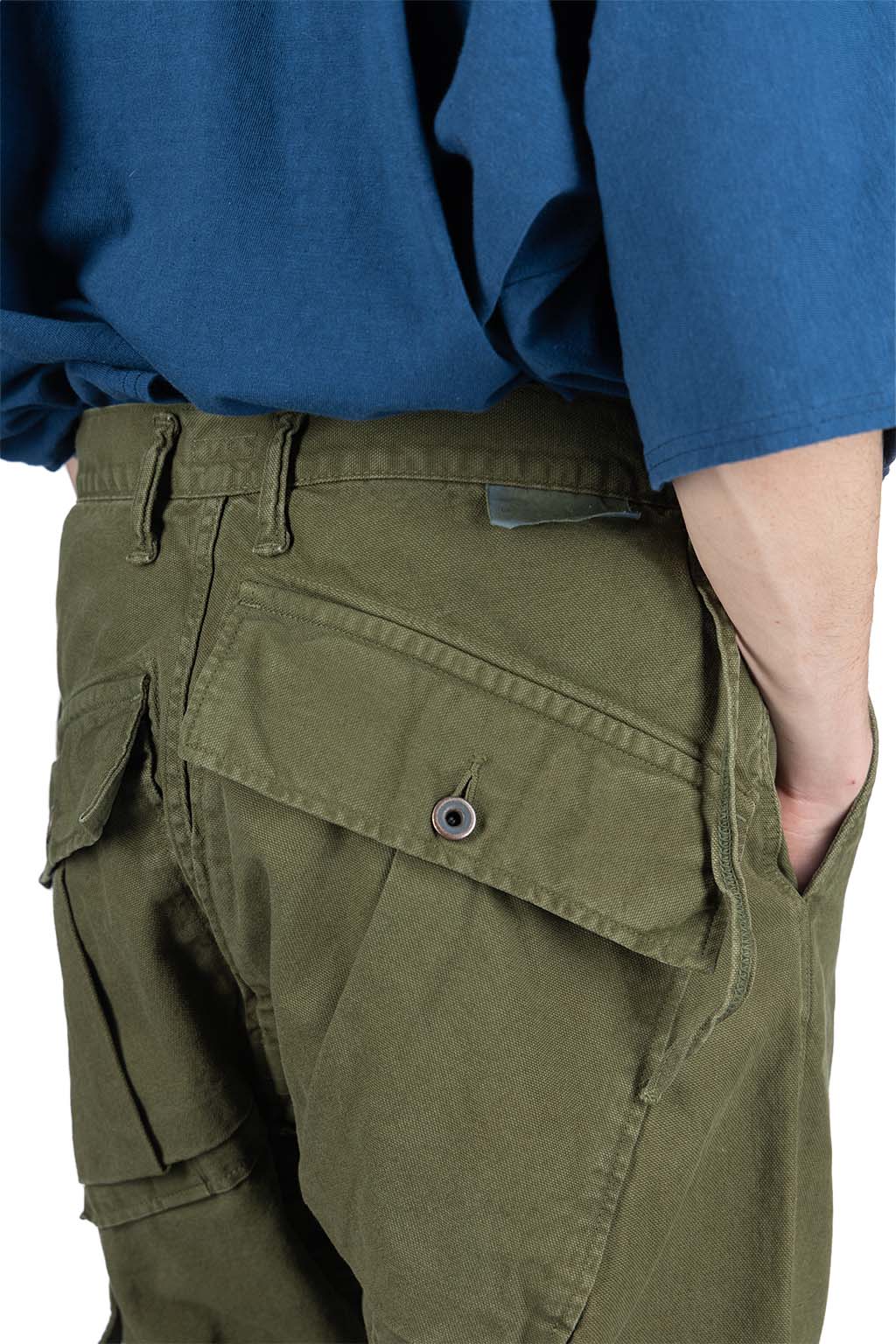Kapital Light Canvas RINGOMAN Cargo Pants - Khaki