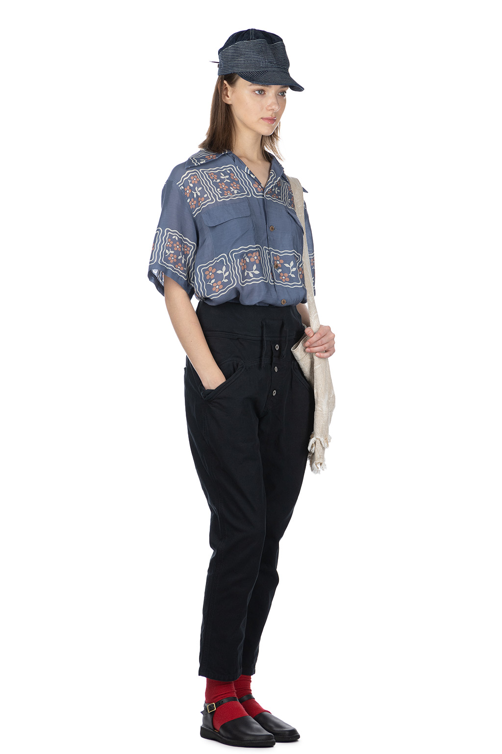 Kapital Light Canvas SAROUEL NOUVELLE Pants - Black