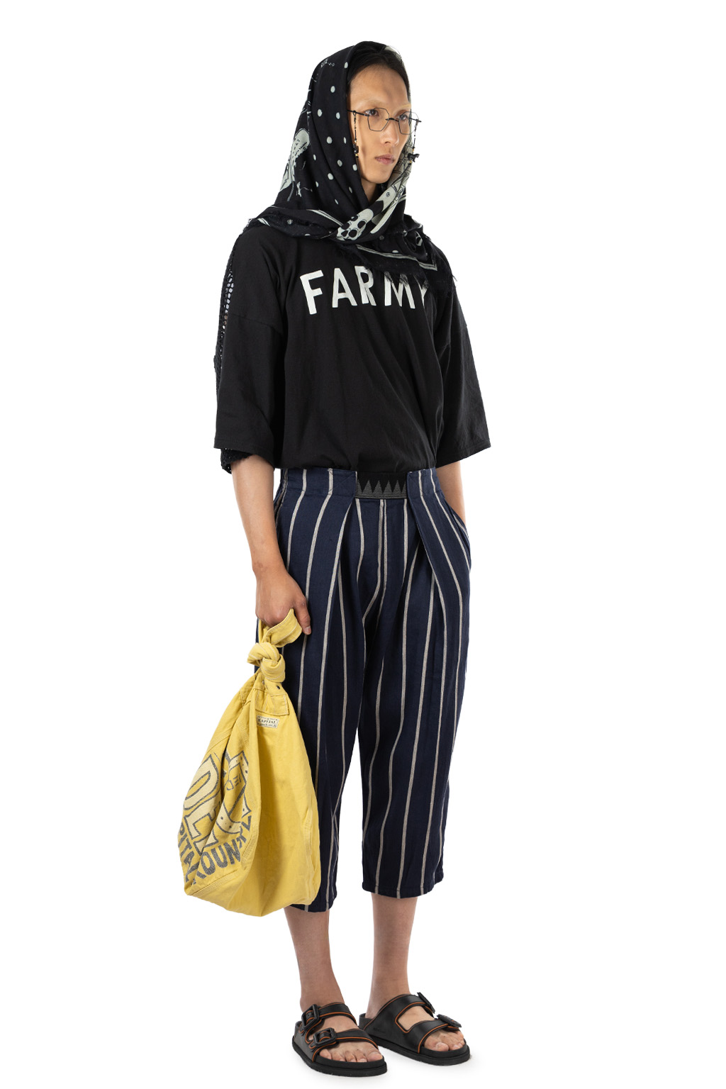 Kapital - Linen PHILLIES Stripe EASY-BEACH-GO Pants - Navy