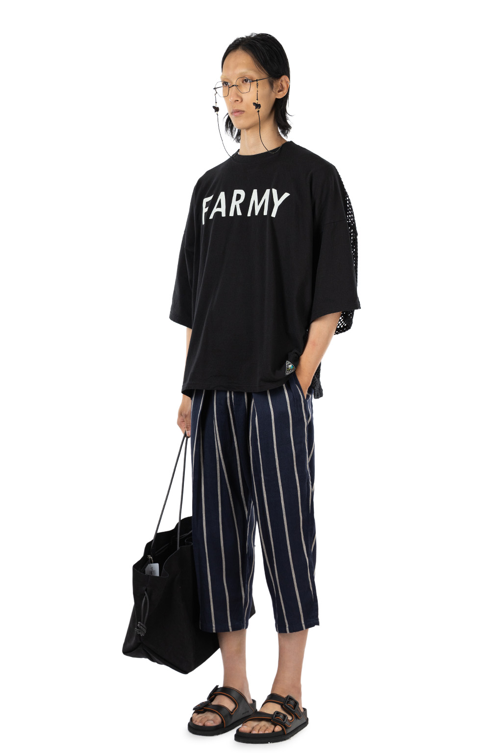 Kapital - Linen PHILLIES Stripe EASY-BEACH-GO Pants - Navy