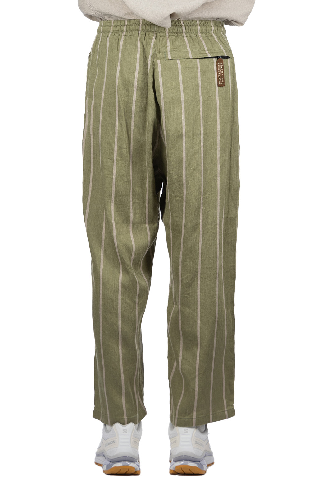 Kapital - Linen PHILLIES Stripe EASY Pants - Khaki