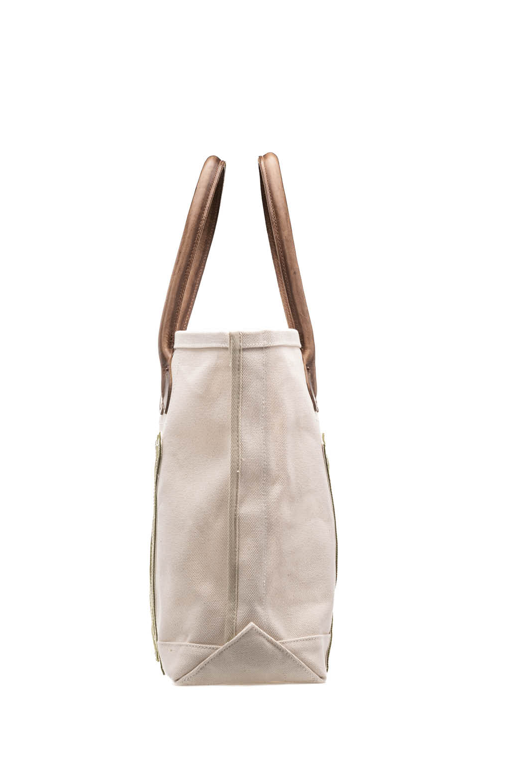 Kapital - No.4 Canvas KO.TSU.KO.TSU. Tote Bag   S - Ecru x Khaki	