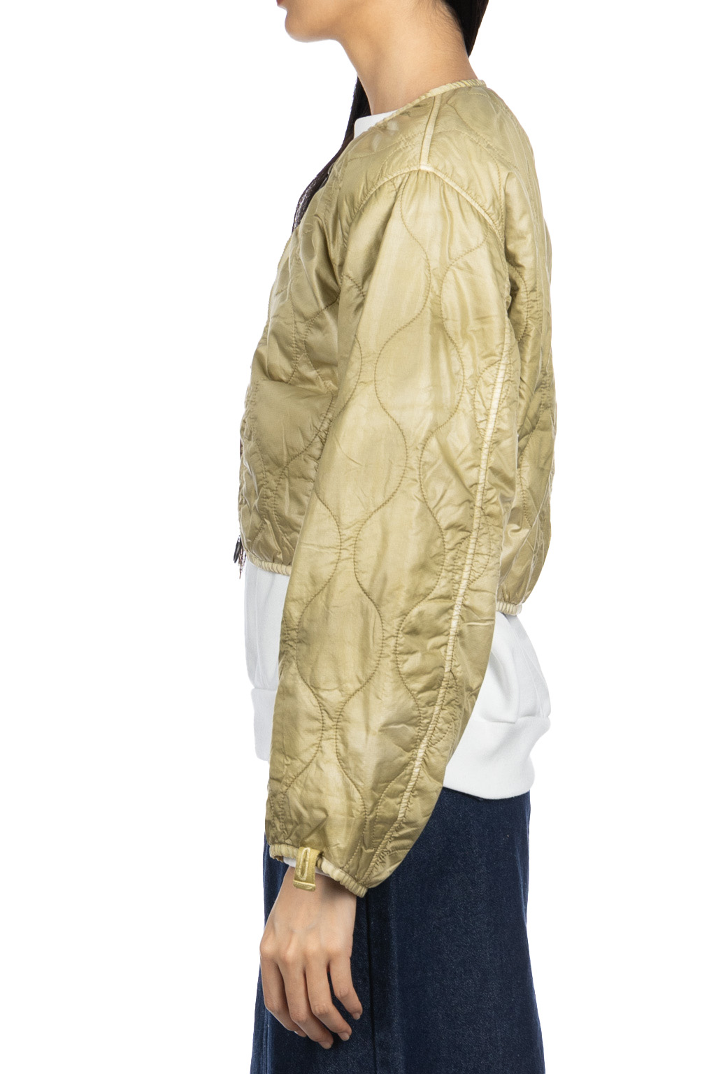 Kapital | Nylon Quilting Dip-Dye Lining Cropped Bolero