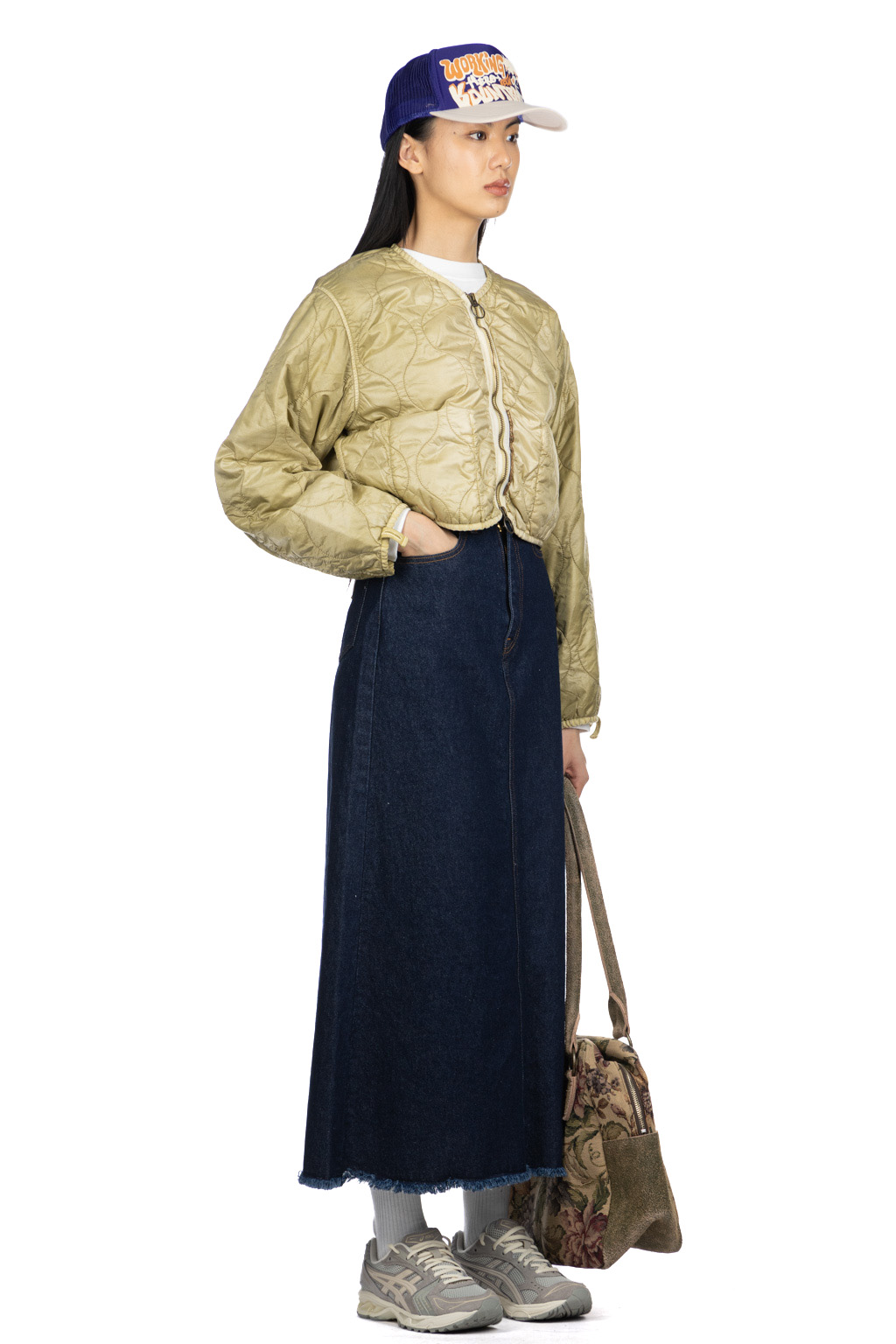 【楽天カード分割】 Kapital | Nylon Quilting Dip-Dye Lining Cropped Bolero ボレロ
