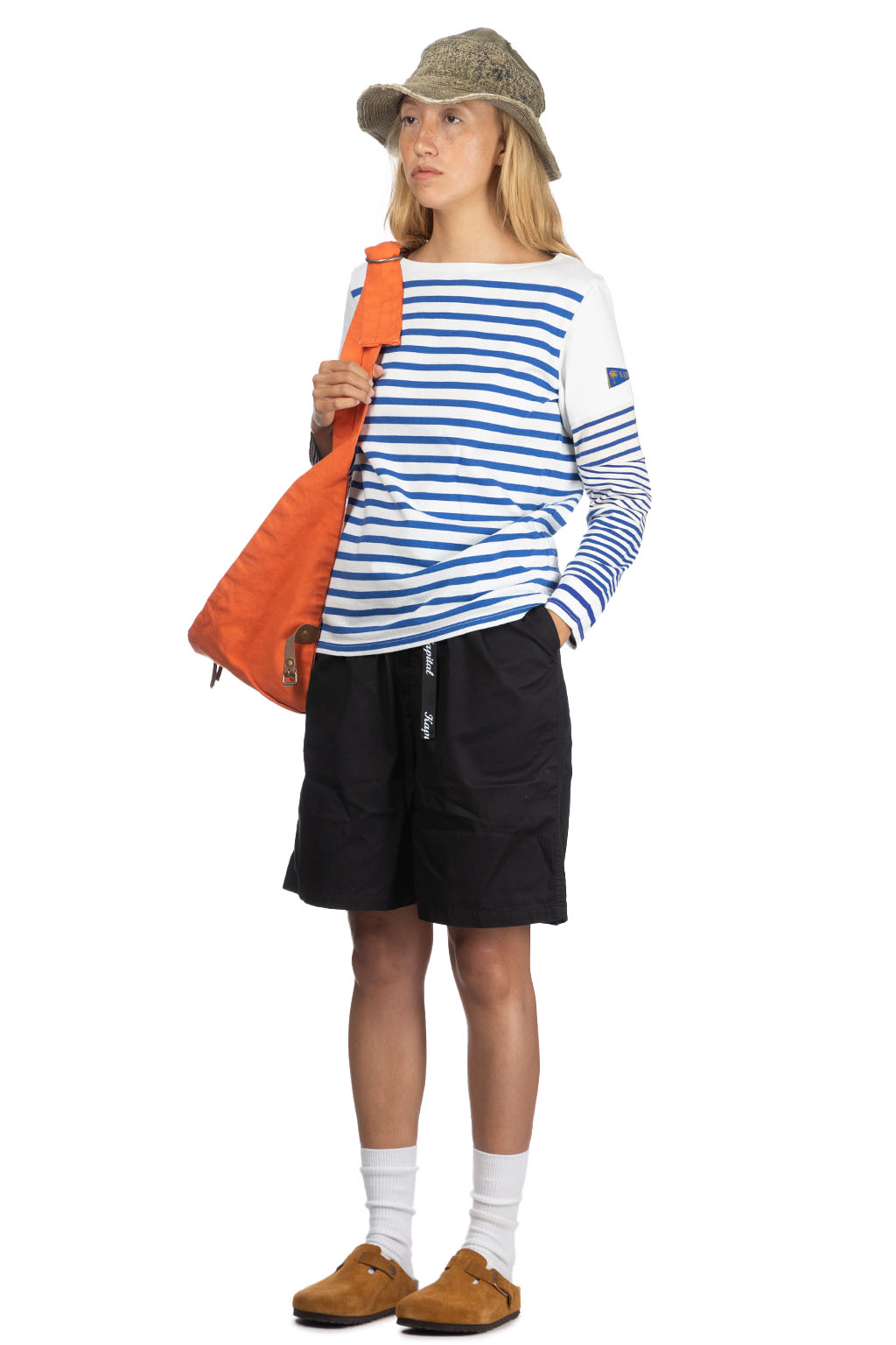 Kapital PANEL Stripe Jersey Hippie Sleeve T