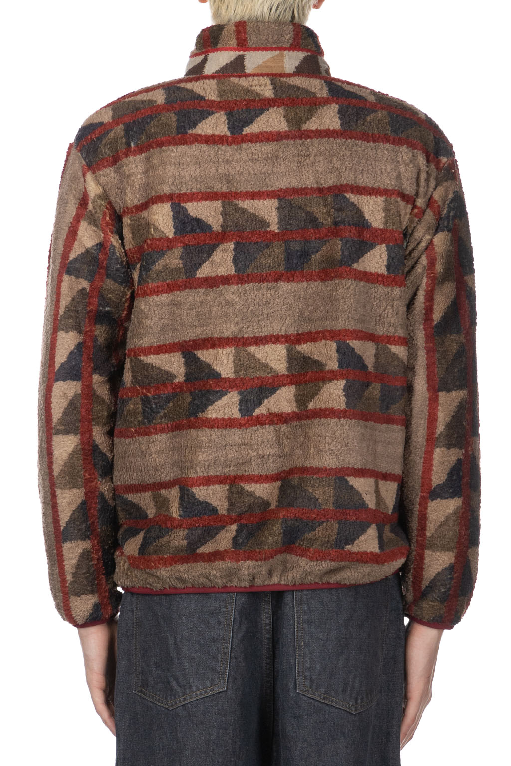 Kapital PUEBLO Stripe Fleece Zip Blouson