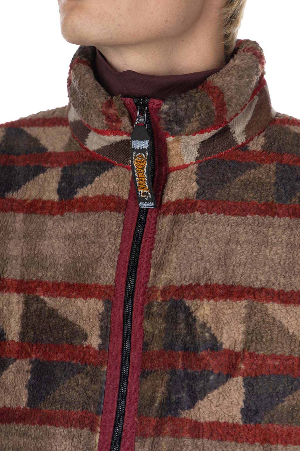 Kapital PUEBLO Stripe Fleece Zip Blouson