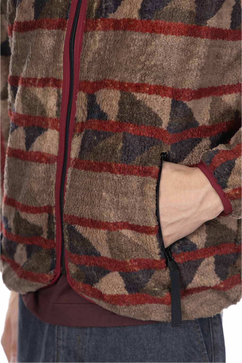 Kapital PUEBLO Stripe Fleece Zip Blouson