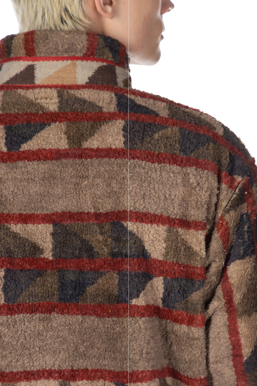 Kapital PUEBLO Stripe Fleece Zip Blouson