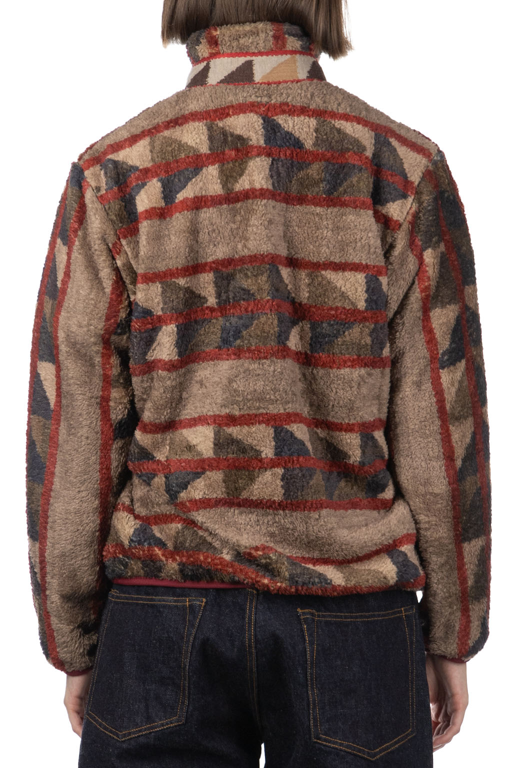 Kapital PUEBLO Stripe Fleece Zip Blouson