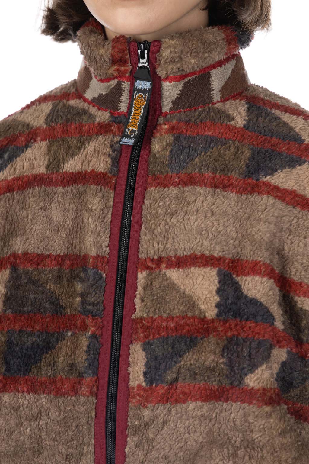 Kapital PUEBLO Stripe Fleece Zip Blouson