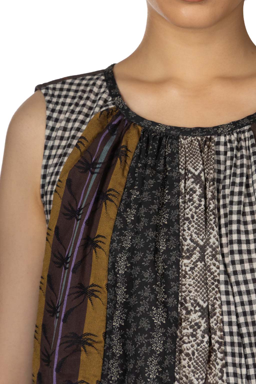 Kapital - Patchwork KAHLO Dress - Black