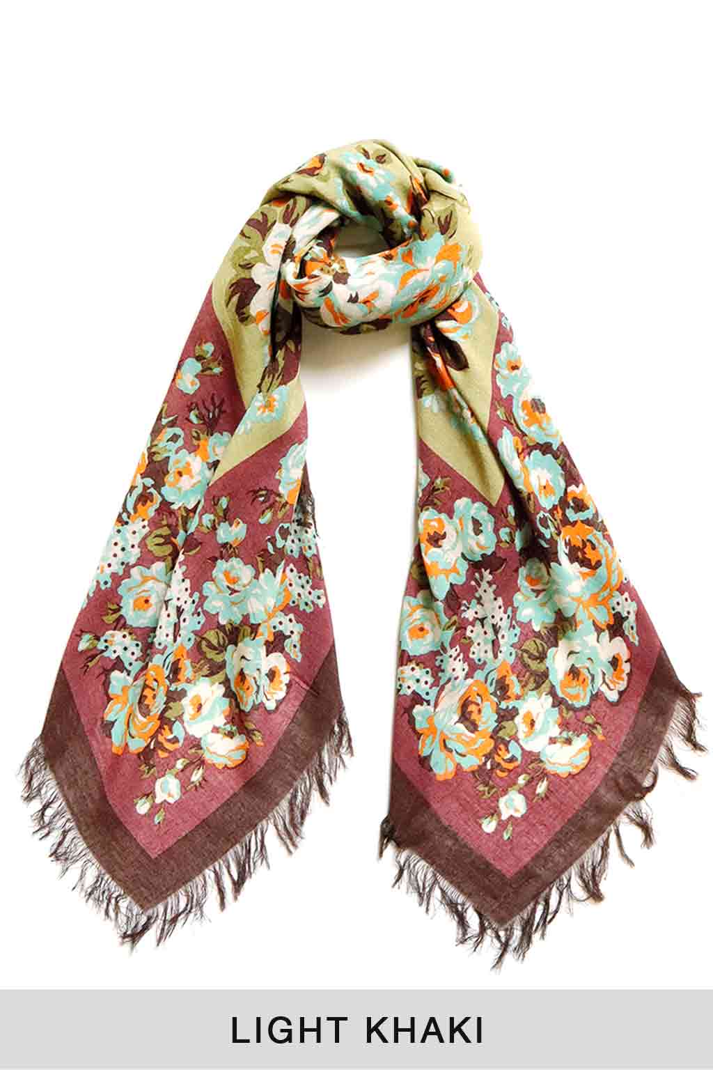 Kapital - Rayon Fringe Stole NADESHIKO Champetre - 2 Color Choices