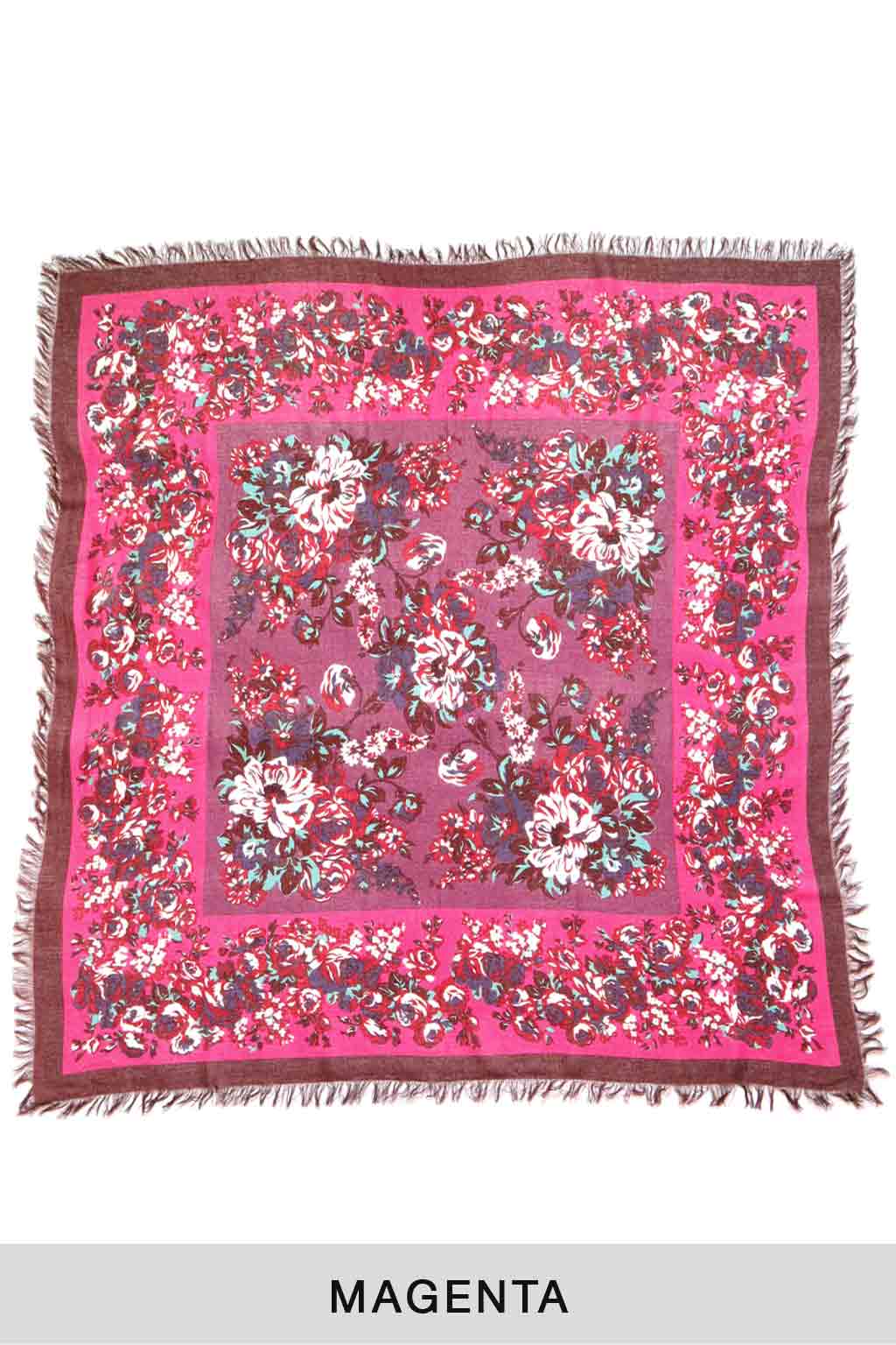 Kapital - Rayon Fringe Stole NADESHIKO Champetre - 2 Color Choices