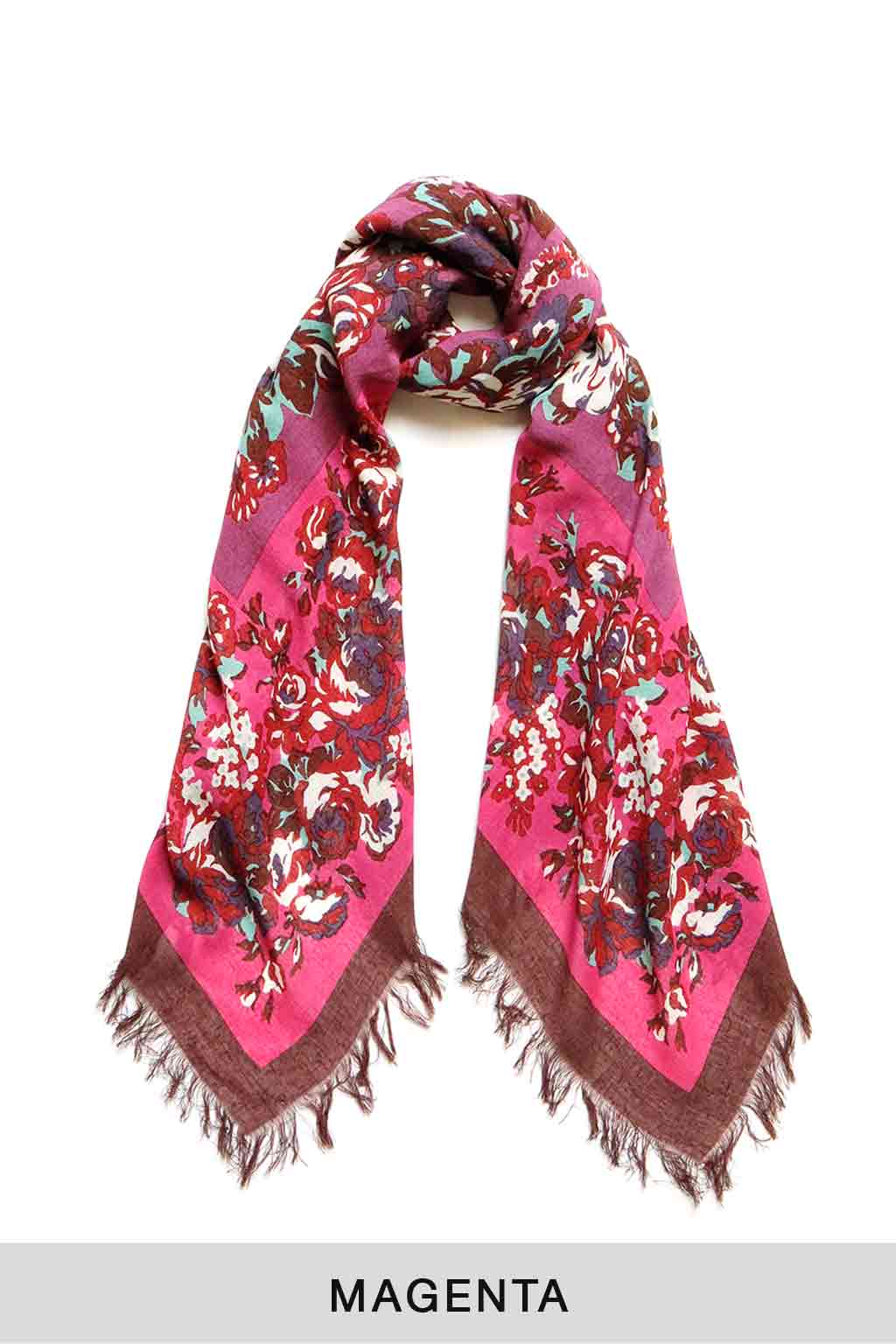 Kapital - Rayon Fringe Stole NADESHIKO Champetre - 2 Color Choices