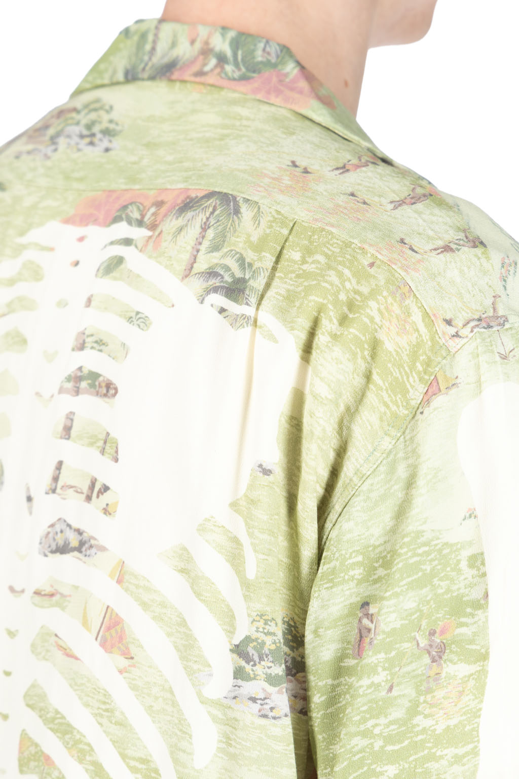 Kapital - Rayon KAMEKAMEHA BONE Aloha Shirt - Khaki