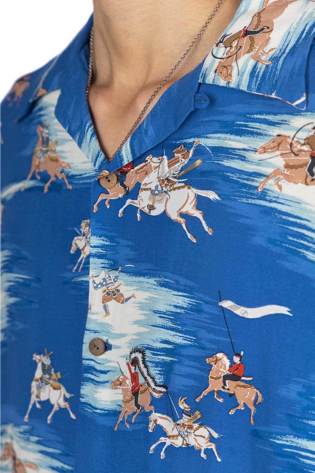 Kapital - Rayon KAMIKAZE Aloha Shirt - Blue