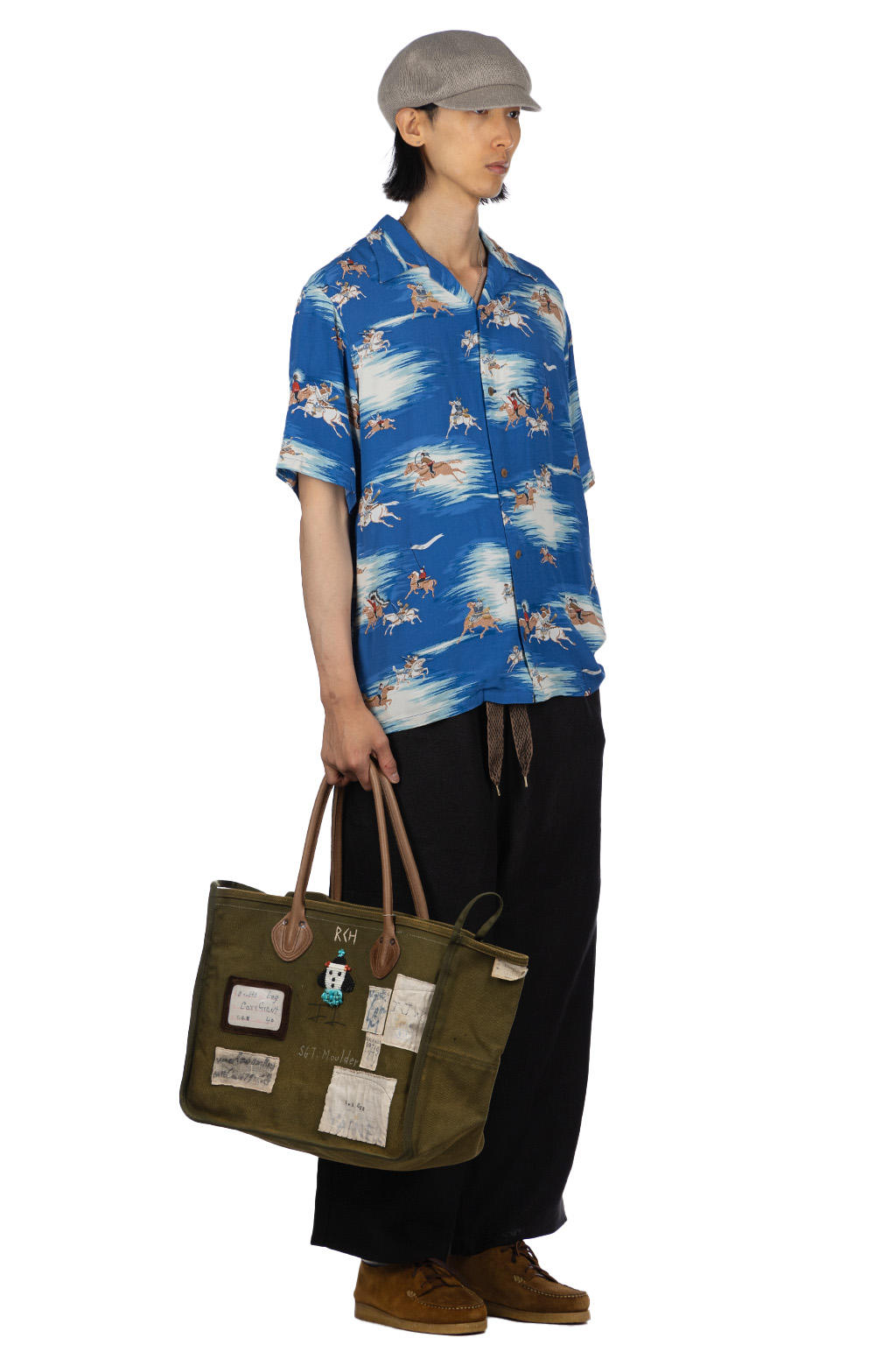 Kapital - Rayon KAMIKAZE Aloha Shirt - Blue