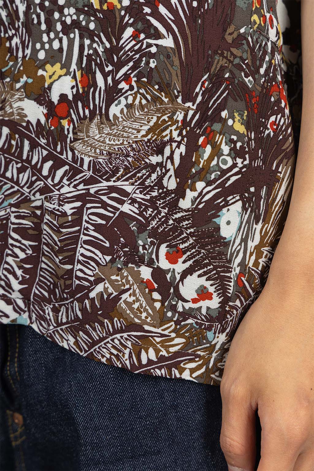 Kapital - Rayon NABAJO LAND Aloha Shirt - Light Grey