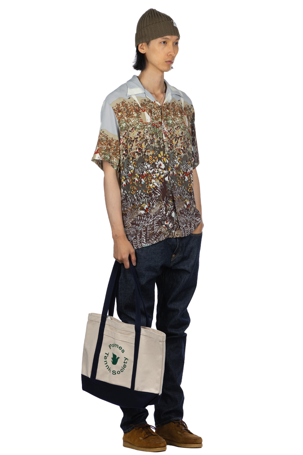 Kapital | Rayon NABAJO LAND Aloha Shirt - Light Grey | Men