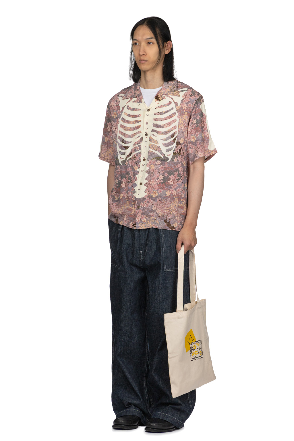 Kapital - Rayon SAKURA-BONE Aloha Shirt - Grey