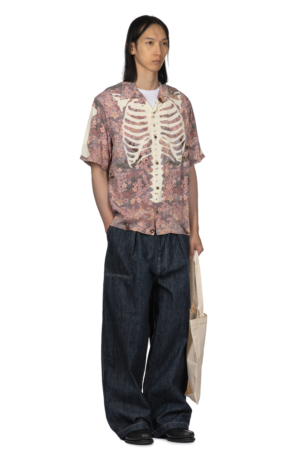 Kapital - Rayon SAKURA-BONE Aloha Shirt - Grey