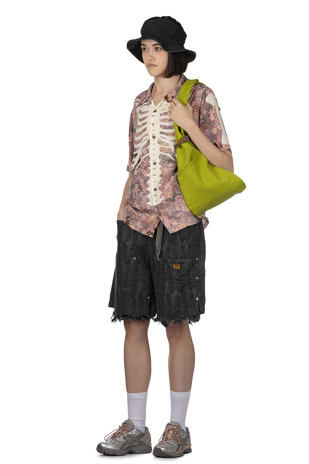 Kapital - Rayon SAKURA-BONE Aloha Shirt - Grey