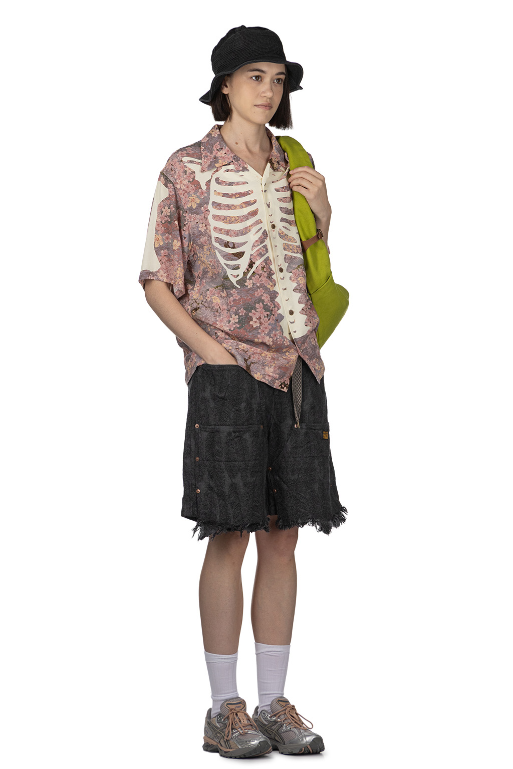 Kapital - Rayon SAKURA-BONE Aloha Shirt - Grey