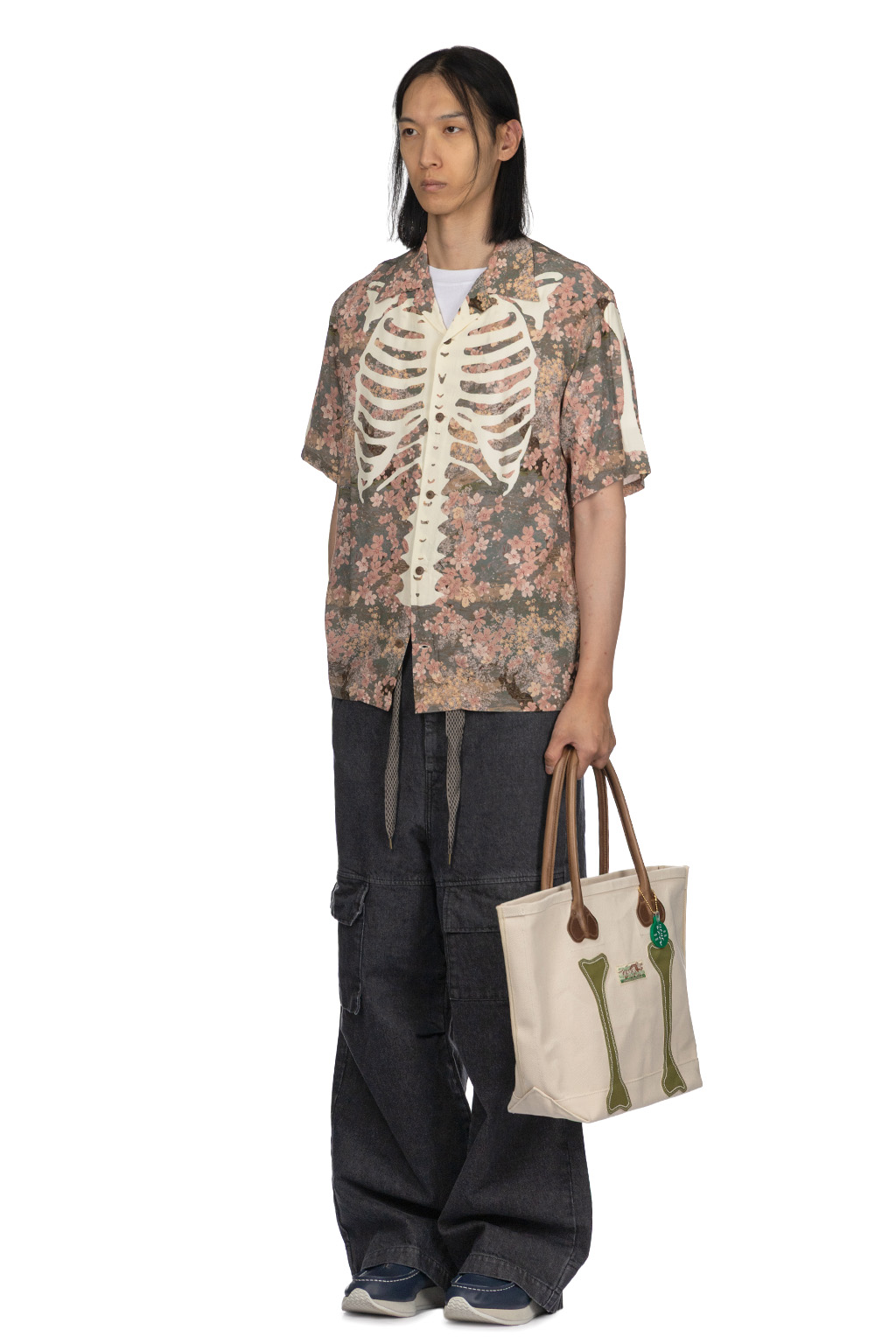 Kapital - Rayon SAKURA-BONE Aloha Shirt - Khaki