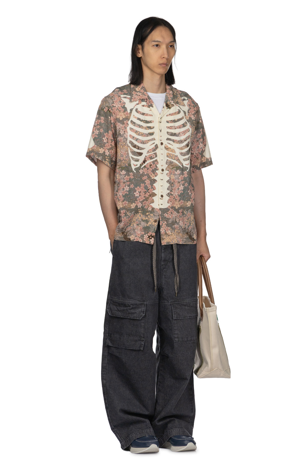 Kapital - Rayon SAKURA-BONE Aloha Shirt - Khaki