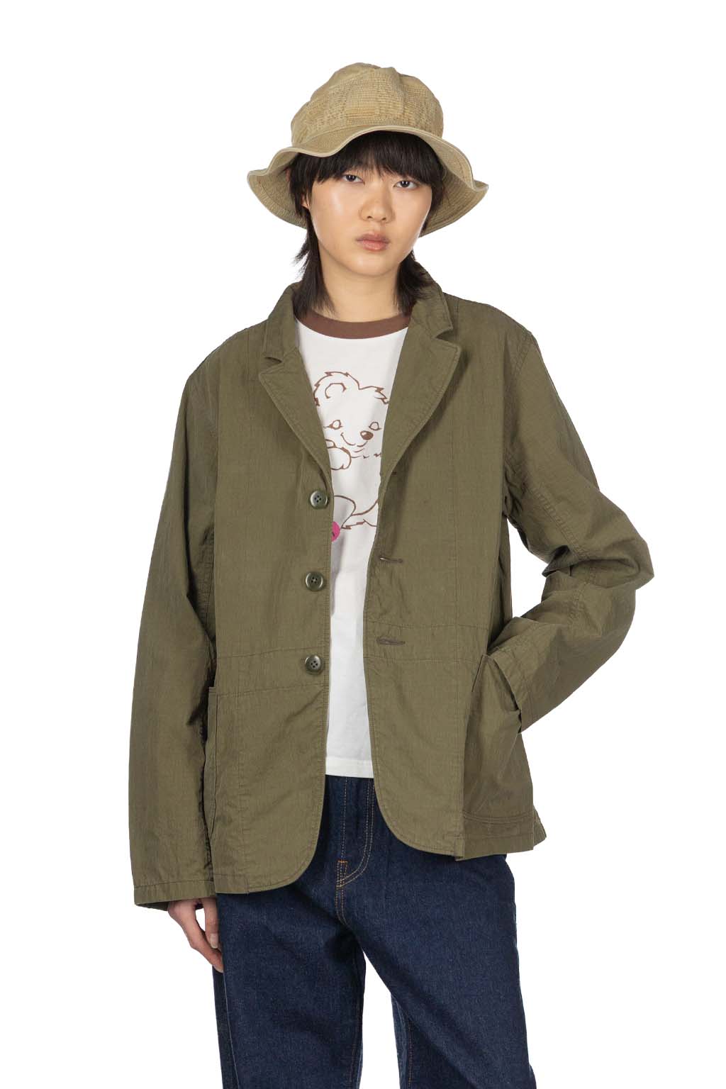 Kapital - Rip-Stop Hospital Jacket - Khaki