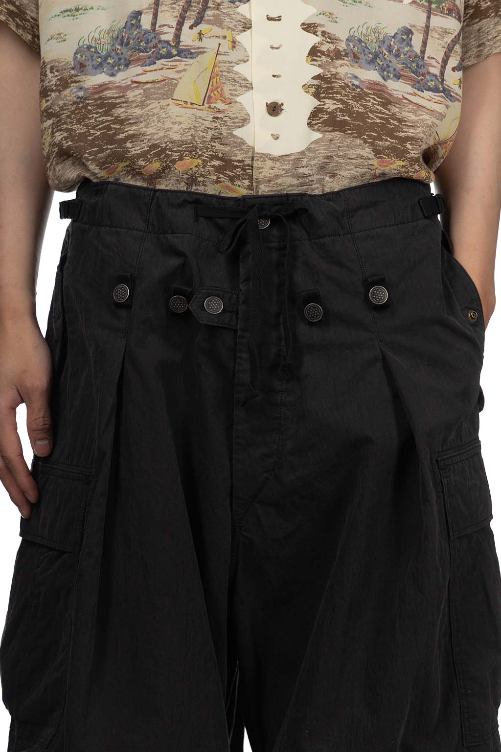 Kapital - Rip Stop JUMBO Cargo Pants - Black