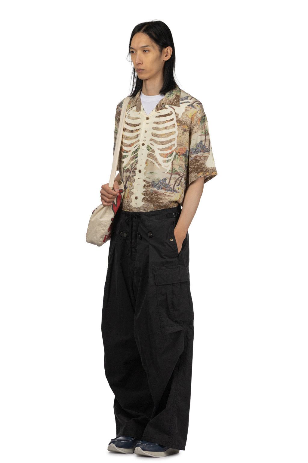 Kapital - Rip Stop JUMBO Cargo Pants - Black