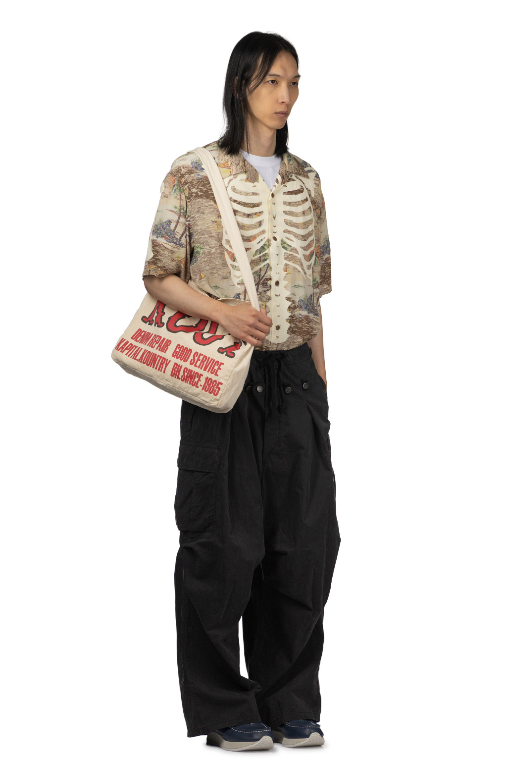 Kapital - Rip Stop JUMBO Cargo Pants - Black