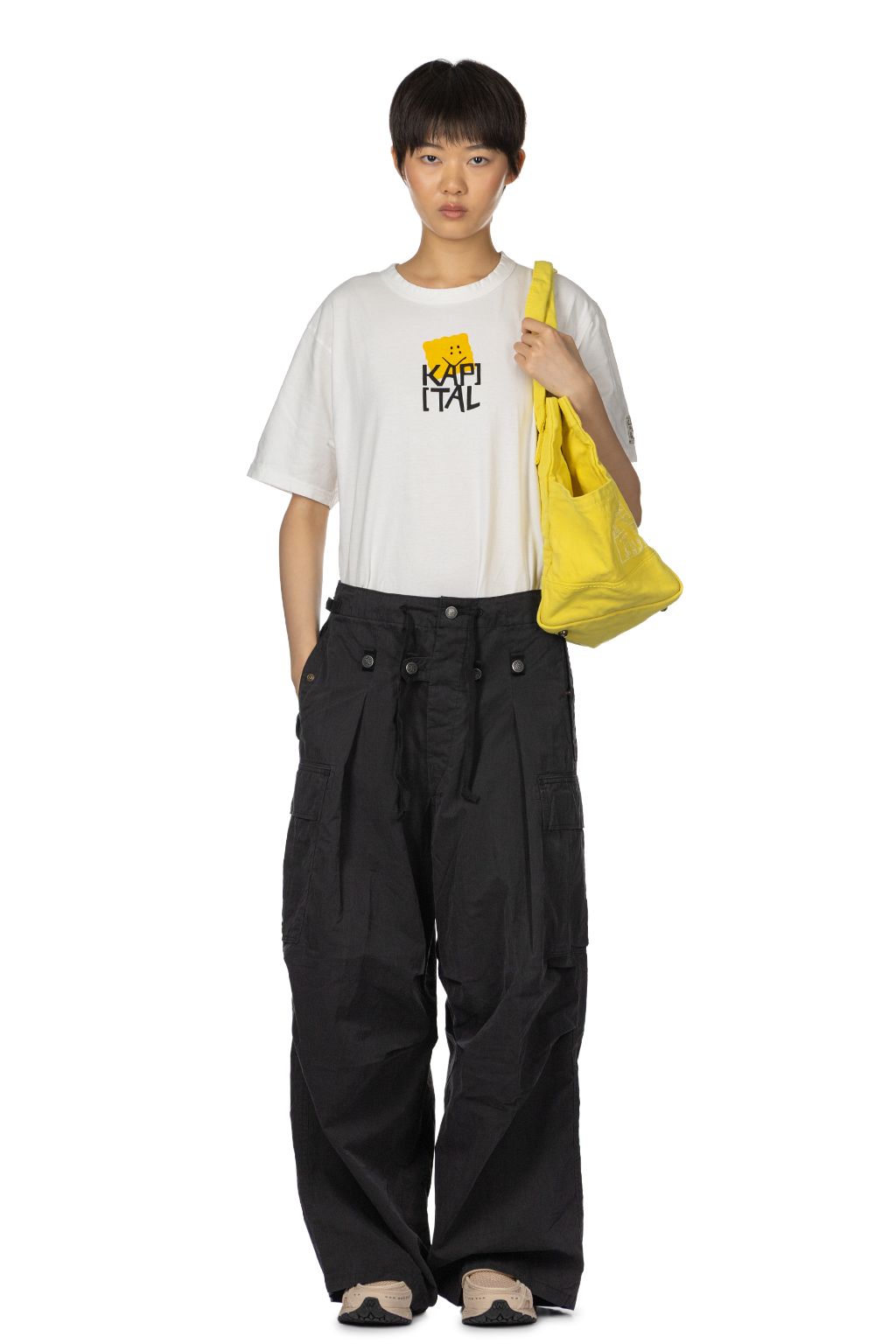 Kapital - Rip Stop JUMBO Cargo Pants - Black