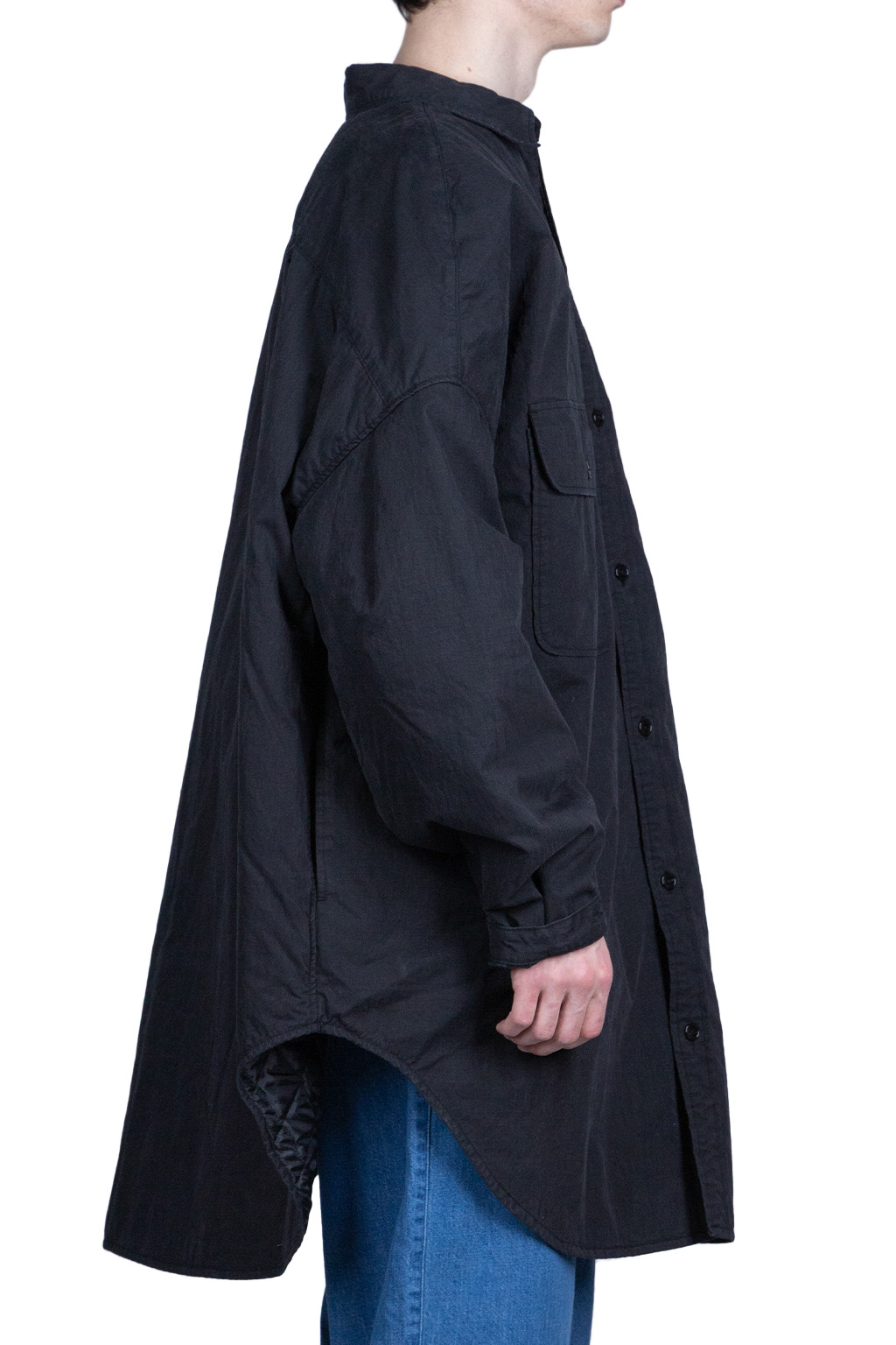 Kapital Rip Stop Sloppy Shirt Coat - Black
