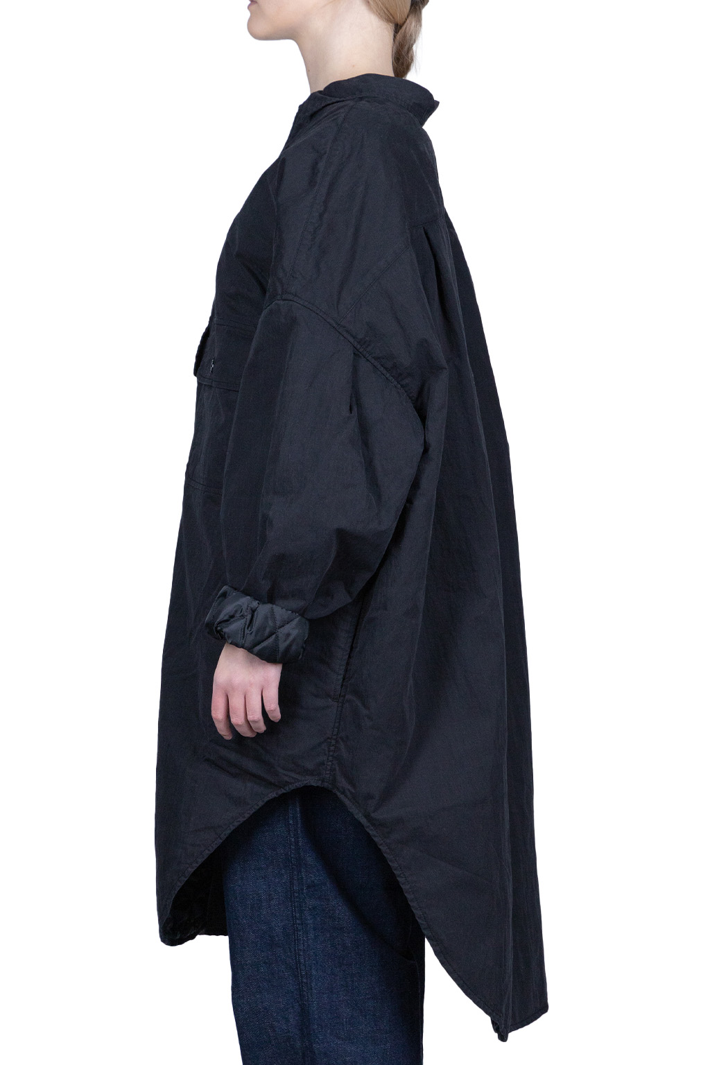 Kapital Rip Stop Sloppy Shirt Coat - Black