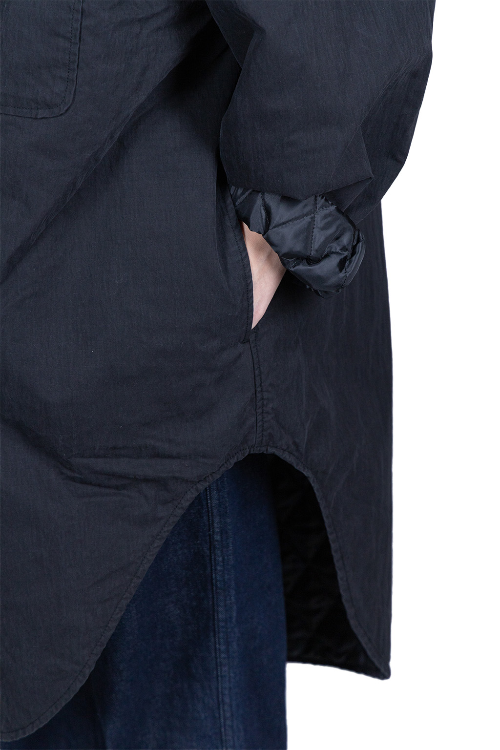 Kapital Rip Stop Sloppy Shirt Coat - Black