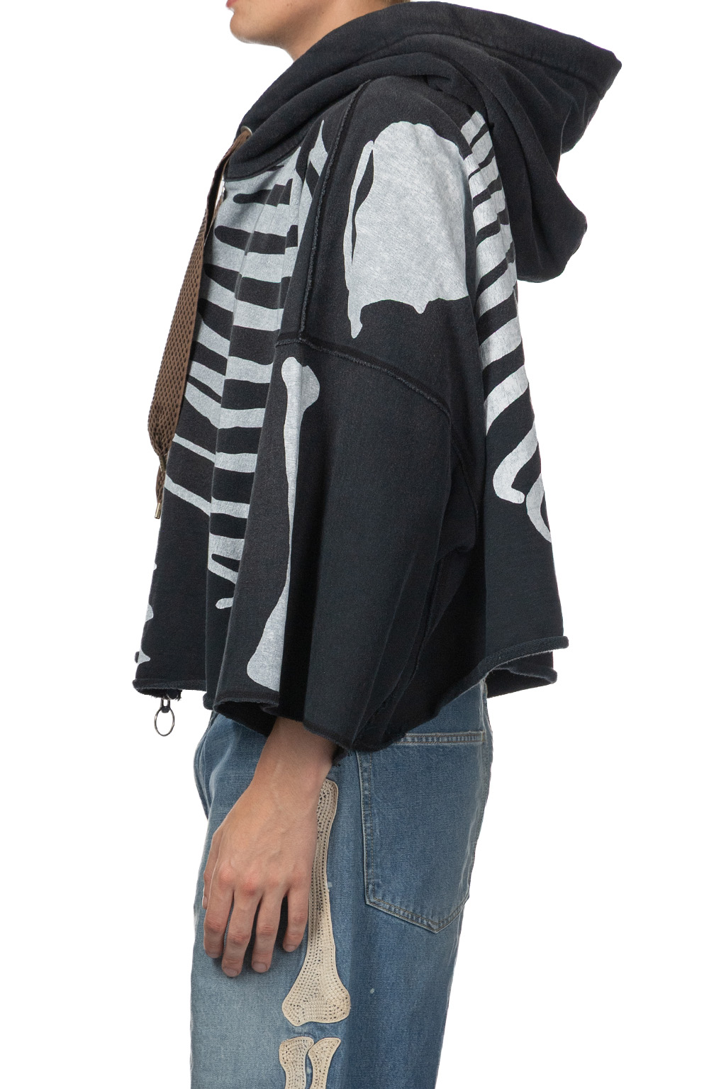 Kapital - SWT Knit DEVIL Hoodie Blouson-Bone - Black  