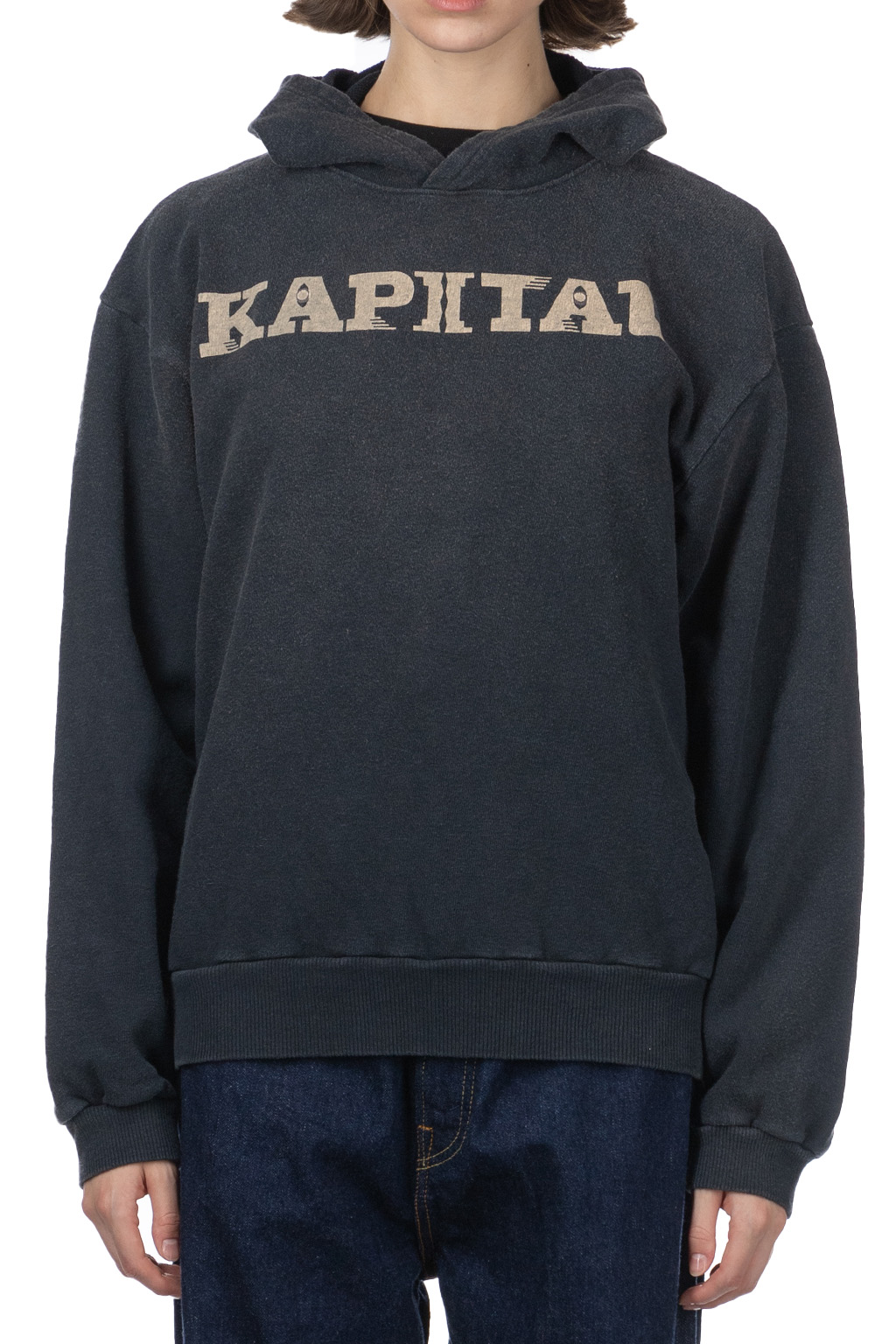 Kapital - SWT Knit Hoodie (SPEAKEASY KAPITAL) - Black