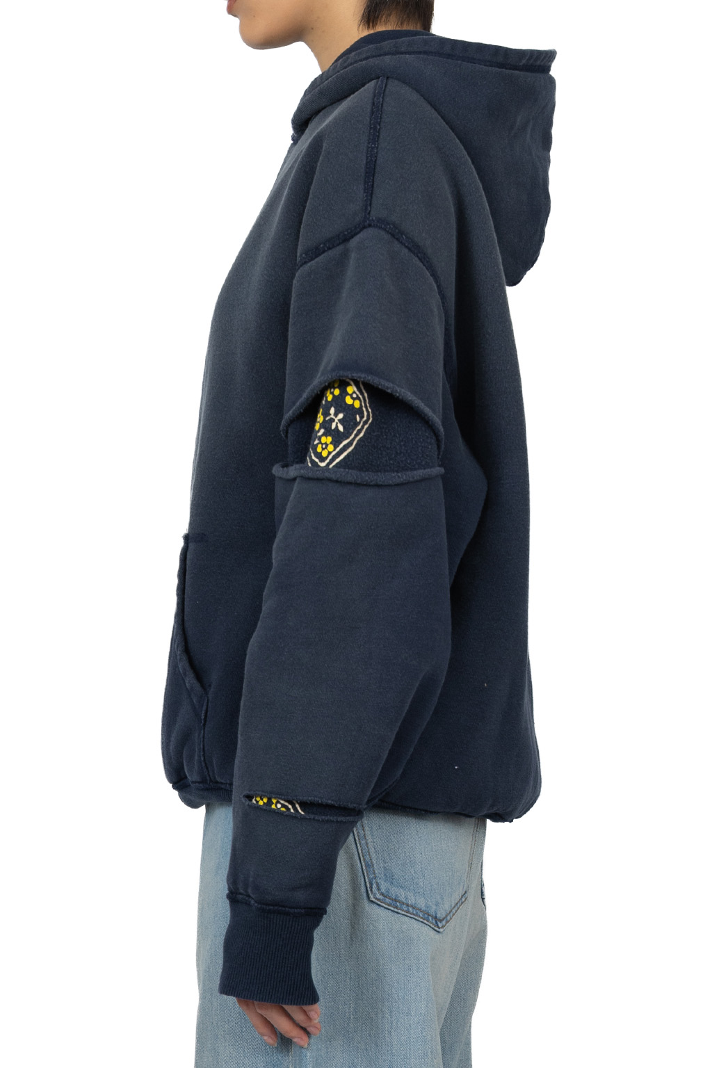 Kapital - SWT Knit Reversible Elbow Ripped SWT (PECKISH RAINBOWY)